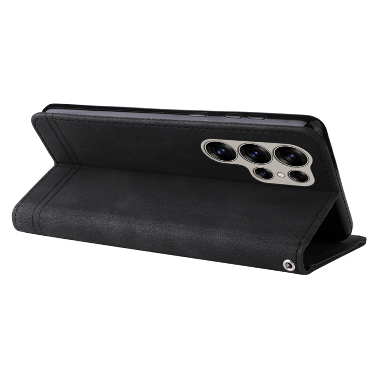 For Samsung Galaxy S25 Ultra 5G Skin Feel Life Tree Metal Button Leather Phone Case(Black) - Galaxy S25 Ultra 5G Cases by PMC TechLife | Online Shopping South Africa | PMC TechLife | Buy Now Pay Later Mobicred