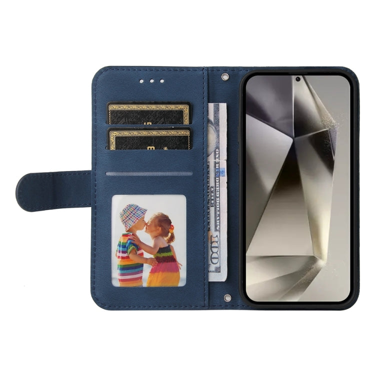 For Samsung Galaxy S25 Ultra 5G Skin Feel Life Tree Metal Button Leather Phone Case(Blue)
