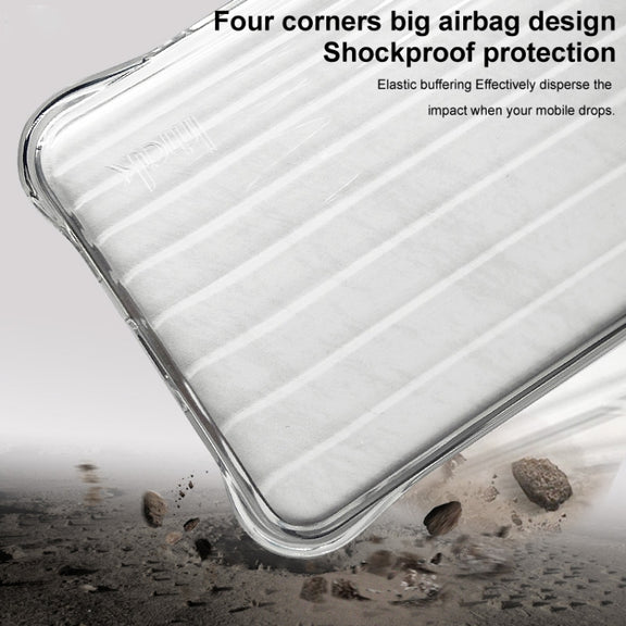 For Samsung Galaxy S24 FE 5G IMAK Corrugated Texture Airbag TPU Phone Case(Transparent)