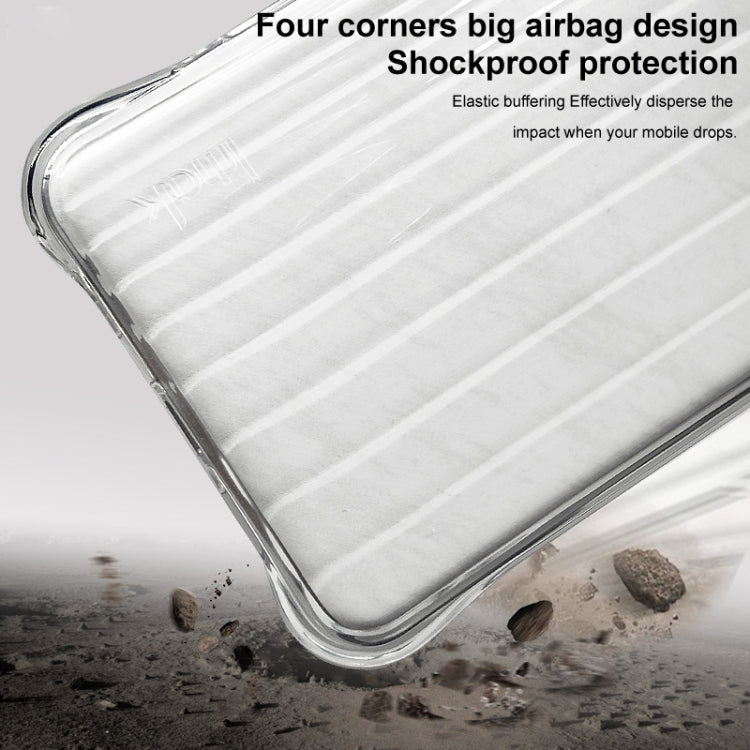 For Samsung Galaxy S24 FE 5G IMAK Corrugated Texture Airbag TPU Phone Case(Transparent)