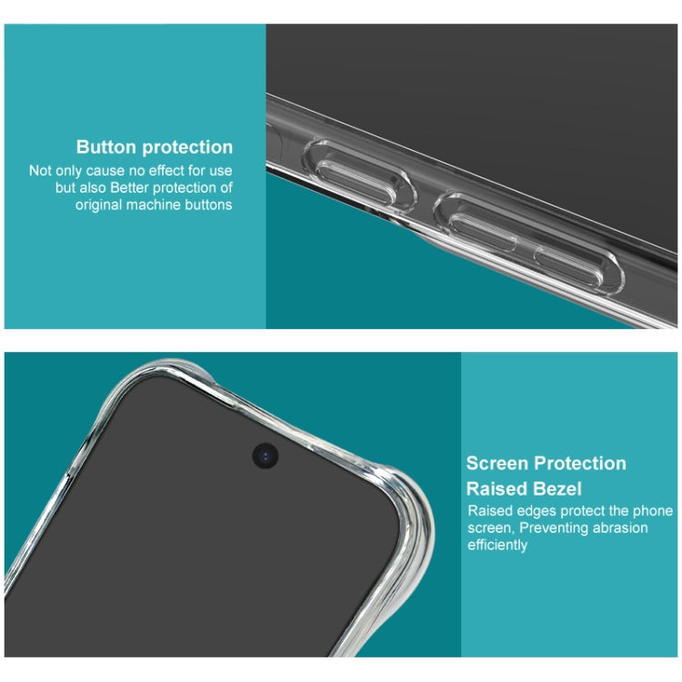 For Samsung Galaxy S24 FE 5G IMAK Corrugated Texture Airbag TPU Phone Case(Transparent)