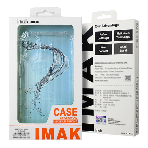 For Samsung Galaxy S24 FE 5G IMAK Corrugated Texture Airbag TPU Phone Case(Transparent)