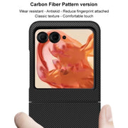For Motorola Razr 50 / Razr 2024 imak Ruiyi Series Carbon Fiber PU + PC Phone Case