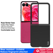 For Motorola Razr 50 Ultra / Razr+ 2024 imak Ruiyi Series Carbon Fiber PU + PC Phone Case