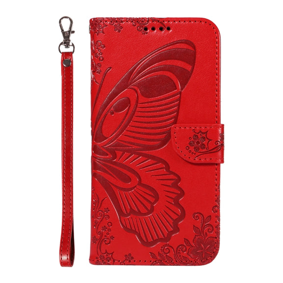 For Samsung Galaxy S25+ / S24+ 5G Swallowtail Butterfly Embossed Leather Phone Case(Red)