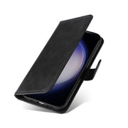 For Samsung Galaxy S25+ 5G Classic Calf Texture Flip Leather Phone Case(Black)