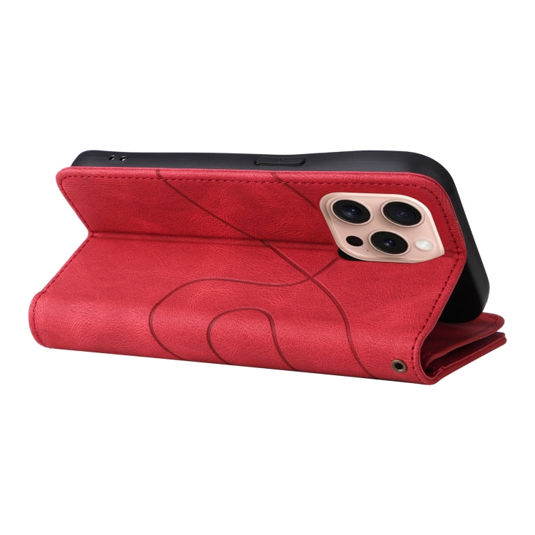 For iPhone 16 Pro Dual-color 9 Card Slots Zipper Wallet Leather Phone Case(Red) - iPhone 16 Pro Cases by PMC TechLife | Online Shopping South Africa | PMC TechLife | Buy Now Pay Later Mobicred