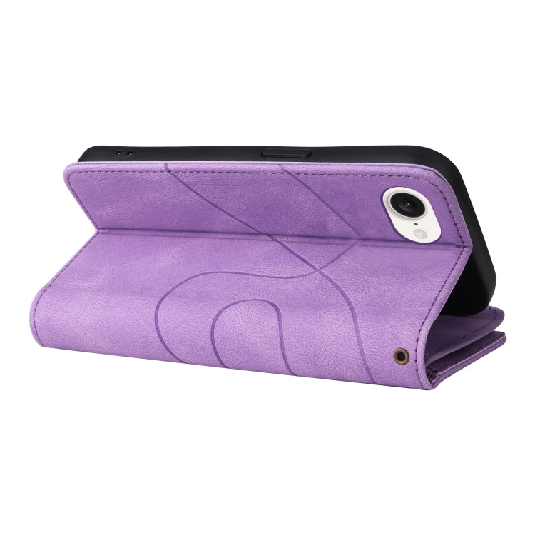 For iPhone 16e Dual-color 9 Card Slots Zipper Wallet Leather Phone Case(Purple) - iPhone 16e Cases by PMC TechLife | Online Shopping South Africa | PMC TechLife | Buy Now Pay Later Mobicred
