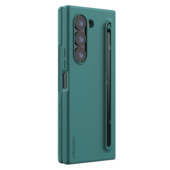 For Samsung Galaxy Z Fold6 5G NILLKIN Flex Pure PC + Liquid Silicone Phone Case with S Pen(Green)