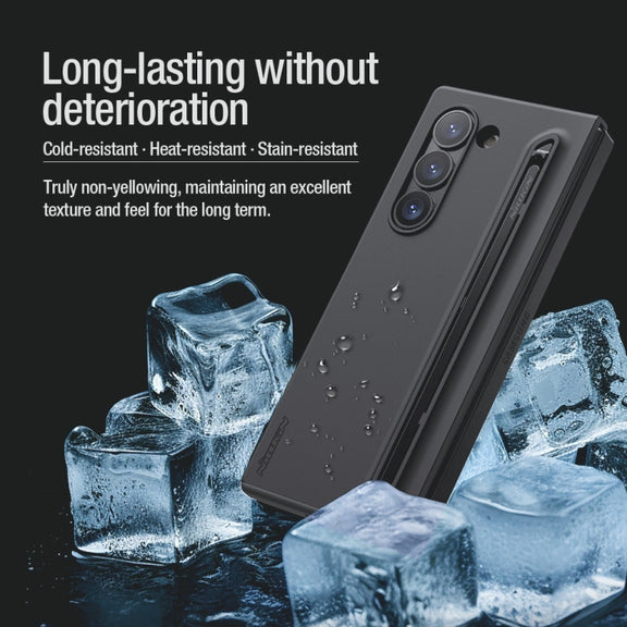 For Samsung Galaxy Z Fold6 5G NILLKIN Flex Pure PC + Liquid Silicone Phone Case with S Pen(Black)