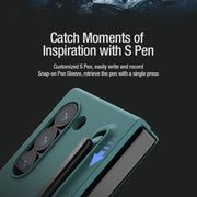 For Samsung Galaxy Z Fold6 5G NILLKIN Flex Pure PC + Liquid Silicone Phone Case with S Pen(Green)
