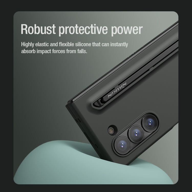 For Samsung Galaxy Z Fold6 5G NILLKIN Flex Pure PC + Liquid Silicone Phone Case with S Pen(Green) - free shipping - PMC Jewellery - Order now!