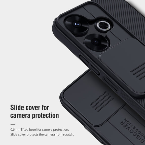 For Xiaomi Poco M6 4G NILLKIN Black Mirror Series Camshield PC Phone Case(Blue)