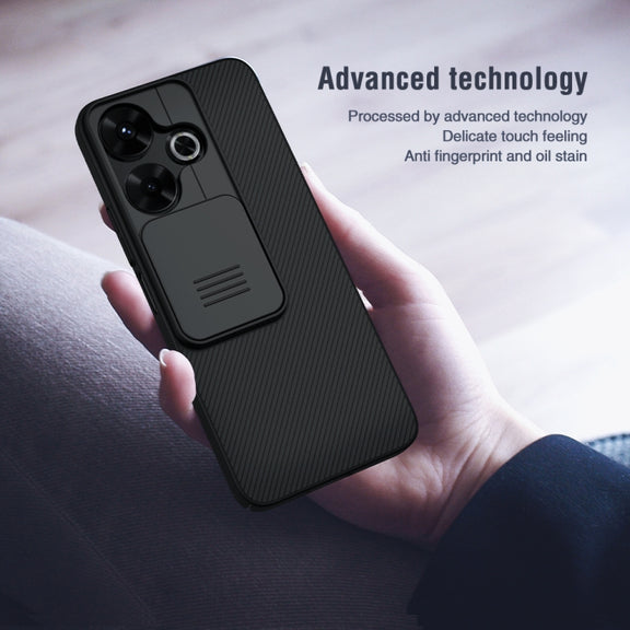 For Xiaomi Poco M6 4G NILLKIN Black Mirror Series Camshield PC Phone Case(Blue)