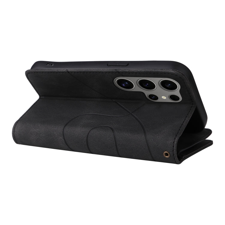 For Samsung Galaxy S25 Ultra 5G Dual-color 9 Card Slots Zipper Wallet Leather Phone Case(Black) - Galaxy S25 Ultra 5G Cases by PMC Jewellery | Online Shopping South Africa | PMC Jewellery | Buy Now Pay Later Mobicred