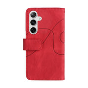 For Samsung Galaxy S25 / S24 5G Dual-color 9 Card Slots Zipper Wallet Leather Phone Case(Red)