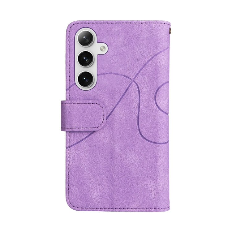 For Samsung Galaxy S25 / S24 5G Dual-color 9 Card Slots Zipper Wallet Leather Phone Case(Purple) - Galaxy S25 5G Cases by PMC Jewellery | Online Shopping South Africa | PMC Jewellery | Buy Now Pay Later Mobicred