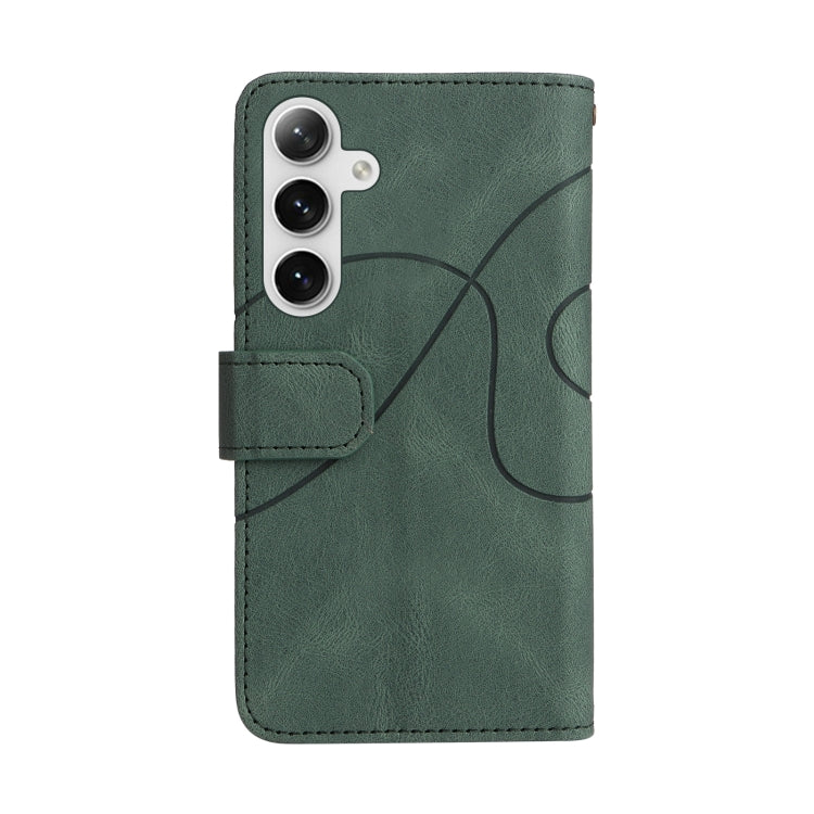 For Samsung Galaxy S25+ / S24+ 5G Dual-color 9 Card Slots Zipper Wallet Leather Phone Case(Green) - Galaxy S25+ 5G Cases by PMC Jewellery | Online Shopping South Africa | PMC Jewellery | Buy Now Pay Later Mobicred