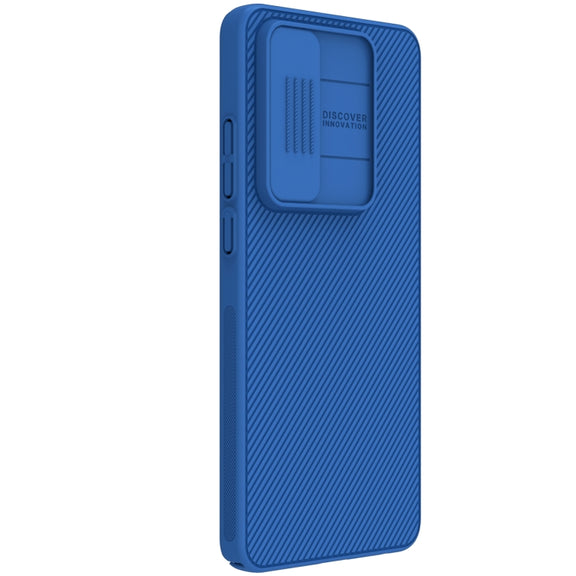 For OnePlus Nord CE4 Lite / OPPO K12x NILLKIN Black Mirror Series Camshield PC Phone Case(Blue)