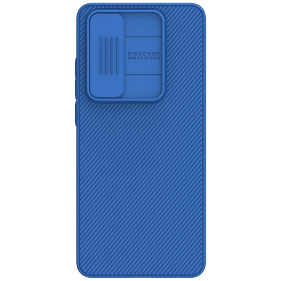 For OnePlus Nord CE4 Lite / OPPO K12x NILLKIN Black Mirror Series Camshield PC Phone Case(Blue)