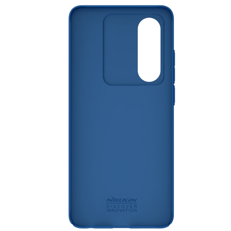 For OnePlus Nord CE4 Lite / OPPO K12x NILLKIN Black Mirror Series Camshield PC Phone Case(Blue)