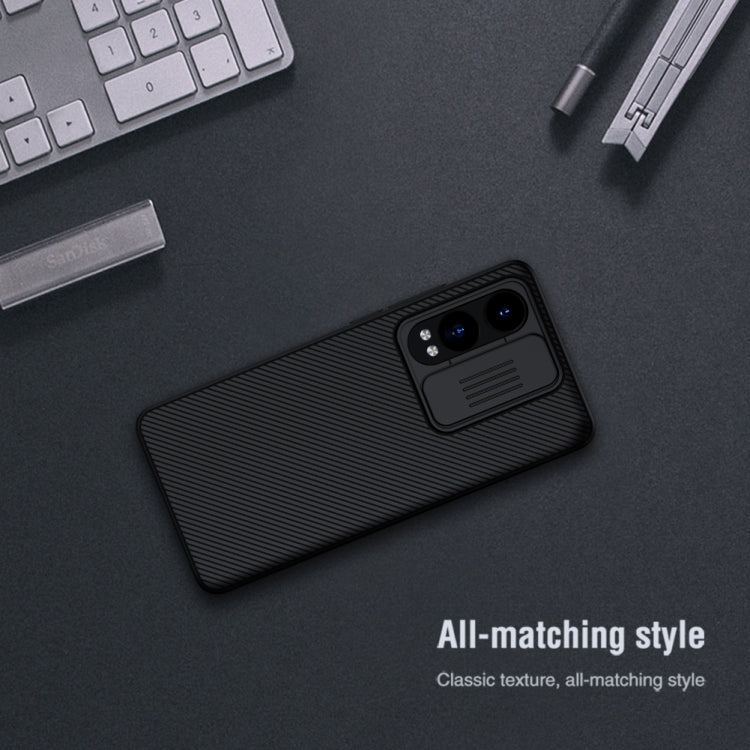 For OnePlus Nord CE4 Lite / OPPO K12x NILLKIN Black Mirror Series Camshield PC Phone Case(Blue)