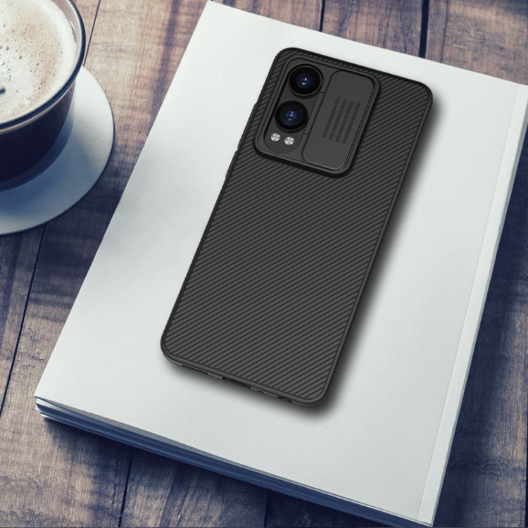 For OnePlus Nord CE4 Lite / OPPO K12x NILLKIN Black Mirror Series Camshield PC Phone Case(Blue)