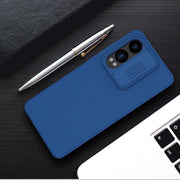 For OnePlus Nord CE4 Lite / OPPO K12x NILLKIN Black Mirror Series Camshield PC Phone Case(Blue)