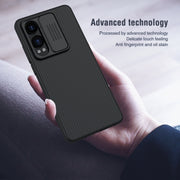 For OnePlus Nord CE4 Lite / OPPO K12x NILLKIN Black Mirror Series Camshield PC Phone Case(Blue)