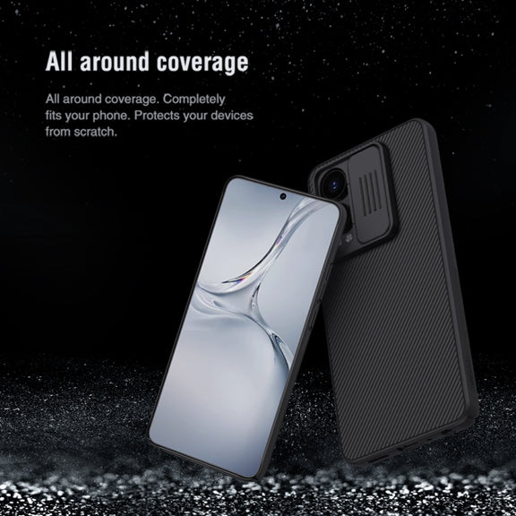 For OnePlus Nord CE4 Lite / OPPO K12x NILLKIN Black Mirror Series Camshield PC Phone Case(Blue)