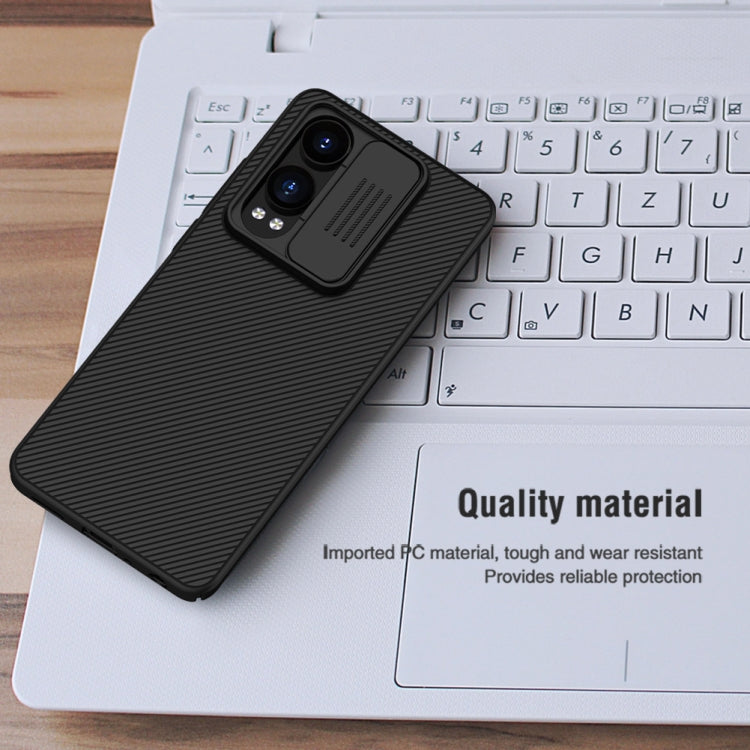 For OnePlus Nord CE4 Lite / OPPO K12x NILLKIN Black Mirror Series Camshield PC Phone Case(Blue)