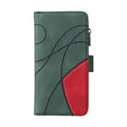 For Redmi K70 Dual-color 9 Card Slots Zipper Wallet Leather Phone Case(Green)