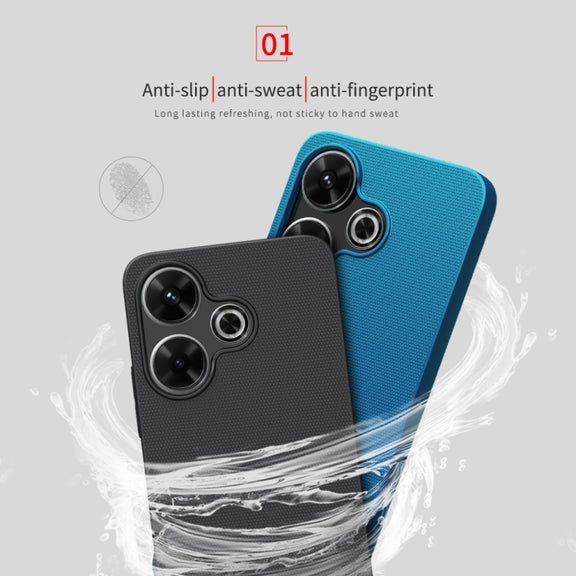For Xiaomi Poco M6 4G NILLKIN Frosted PC Phone Case(Blue)