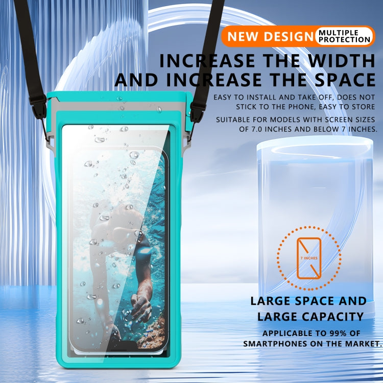 RedPepper 15m Depth Waterproof Phone Diving Pouch with Suction Cup(Grass Blue) - free shipping - PMC Jewellery - Order now!