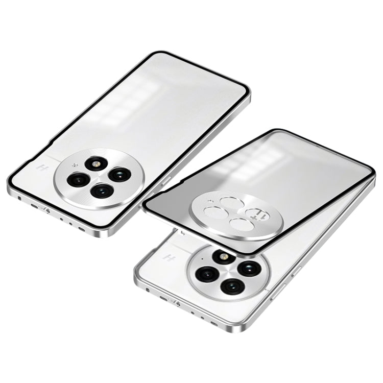 For OnePlus 13 Snap Buckle Single-sided Metal Frame Frosted Phone Case(Silver) - OnePlus Cases by PMC TechLife | Online Shopping South Africa | PMC TechLife | Buy Now Pay Later Mobicred