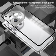 For OnePlus Ace 3 Pro Snap Buckle Single-sided Metal Frame Frosted Phone Case(Dark Green)