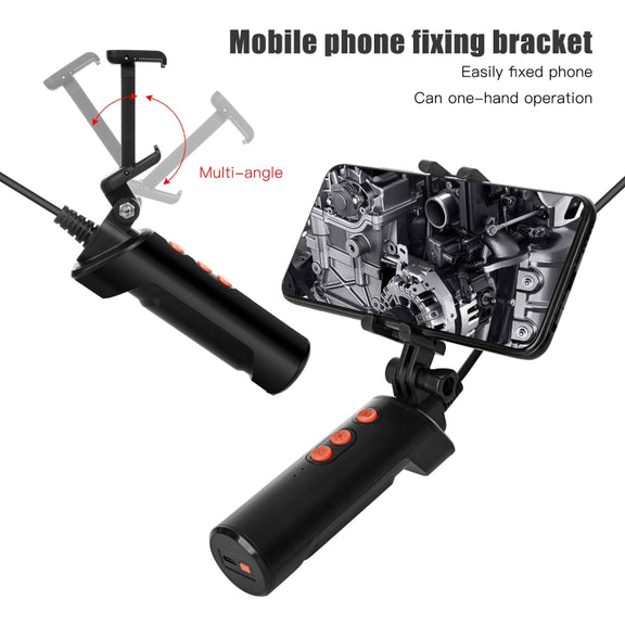F280 8mm 1080P IP68 Water-resistant Dual Camera WiFi Digital Endoscope, Length:10m Hard Cable(Black)