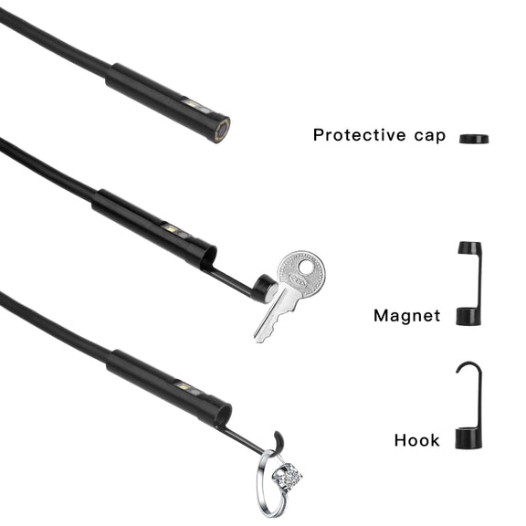 F280 8mm 1080P IP68 Water-resistant Dual Camera WiFi Digital Endoscope, Length:10m Hard Cable(Black)