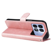 For Redmi K70 Ultra Fashion Calf Texture Zipper Leather Phone Case(Rose Gold)
