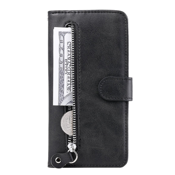 For Redmi K70 Ultra Fashion Calf Texture Zipper Leather Phone Case(Black)