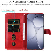 For Redmi K70 Ultra Fashion Calf Texture Zipper Leather Phone Case(Red)