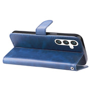 For Samsung Galaxy S25 5G Fashion Calf Texture Zipper Leather Phone Case(Blue)