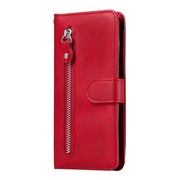 For Samsung Galaxy S25 5G Fashion Calf Texture Zipper Leather Phone Case(Red)