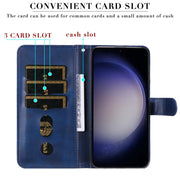 For Samsung Galaxy S25+ 5G Fashion Calf Texture Zipper Leather Phone Case(Blue)