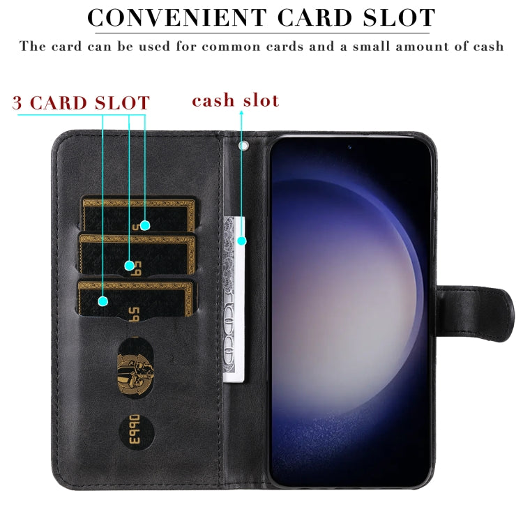 For Samsung Galaxy S25+ 5G Fashion Calf Texture Zipper Leather Phone Case(Black) - Galaxy S25+ 5G Cases by PMC Jewellery | Online Shopping South Africa | PMC Jewellery | Buy Now Pay Later Mobicred