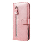 For Samsung Galaxy S25 Ultra 5G Fashion Calf Texture Zipper Leather Phone Case(Rose Gold)
