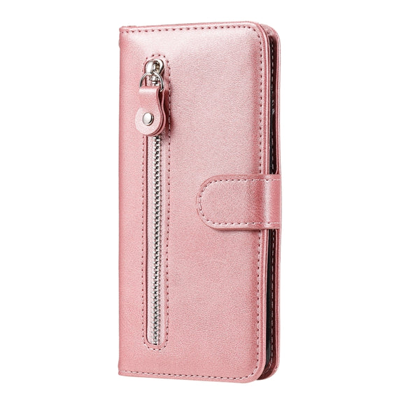 For Samsung Galaxy S25 Ultra 5G Fashion Calf Texture Zipper Leather Phone Case(Rose Gold)