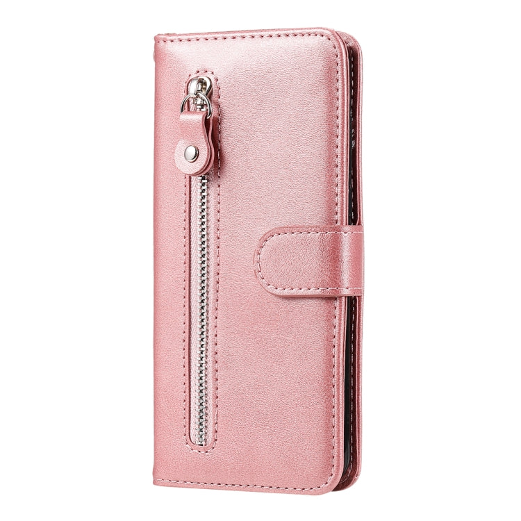 For Samsung Galaxy S25 Ultra 5G Fashion Calf Texture Zipper Leather Phone Case(Rose Gold)