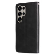 For Samsung Galaxy S25 Ultra 5G Fashion Calf Texture Zipper Leather Phone Case(Black)