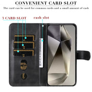 For Samsung Galaxy S25 Ultra 5G Fashion Calf Texture Zipper Leather Phone Case(Black)